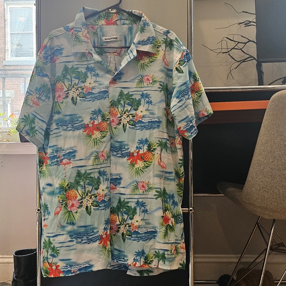 Tropical Print Men's Shirt